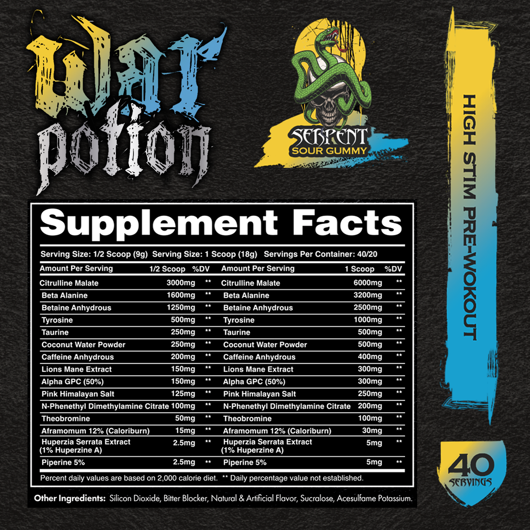 War Potion Pre-Workout: Serpent Sour Gummy